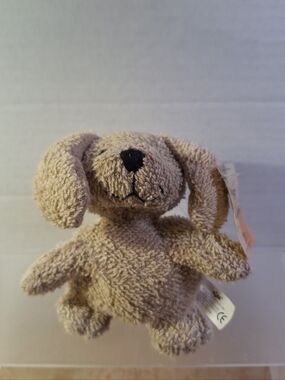 5" Russ Home Buddies Cozy #4152 Tan/Beige Puppy Dog Plush Beanbag Terry Cloth